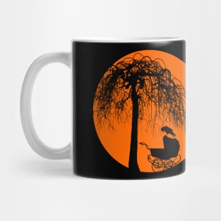 Horror-Loving Mom Baby Carriage with Raven Mug